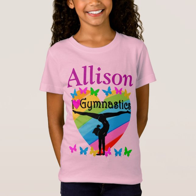 CAMISETA BONITO PINCO PERSONALIZADO EU AMO GYMNAST T SHIRT (Frente)