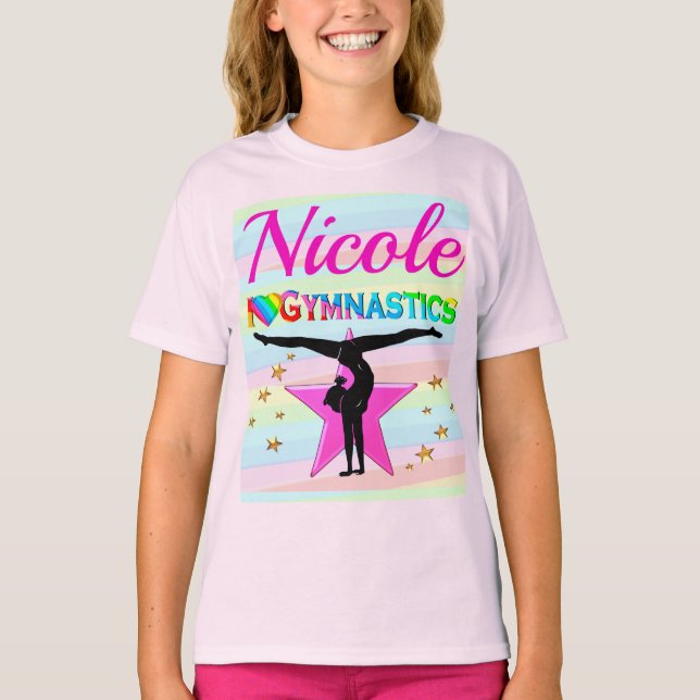 CAMISETA BONITO PINK STAR I AMA GINÁSTICA (Frente)