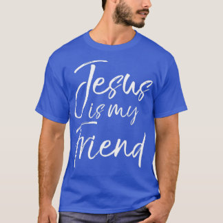 Camiseta Bonito presente cristão para mulheres Jesus é meu 