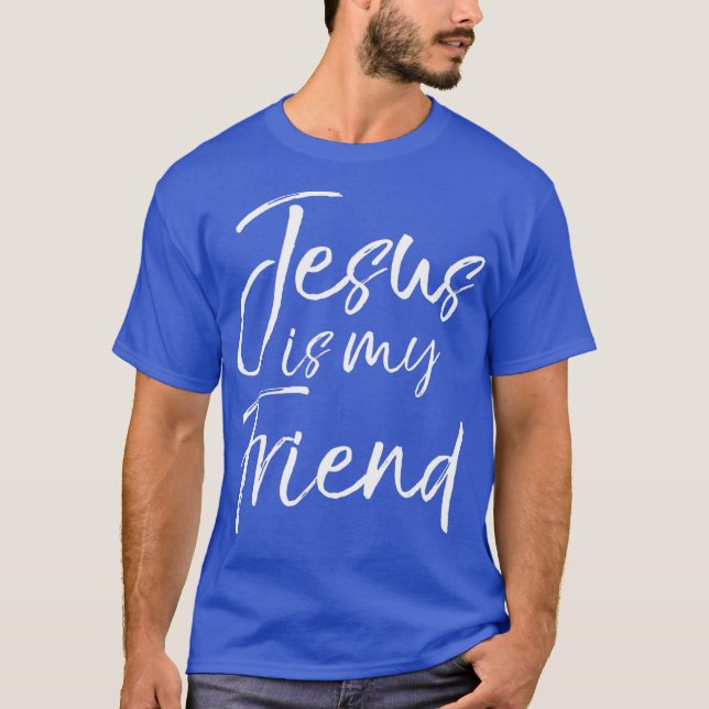 Camiseta Bonito presente cristão para mulheres Jesus é meu  (Frente)