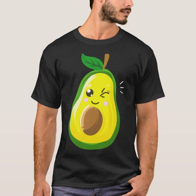 Camiseta Bonito Presente De Avocado Para Crianças Mulheres  (Frente)