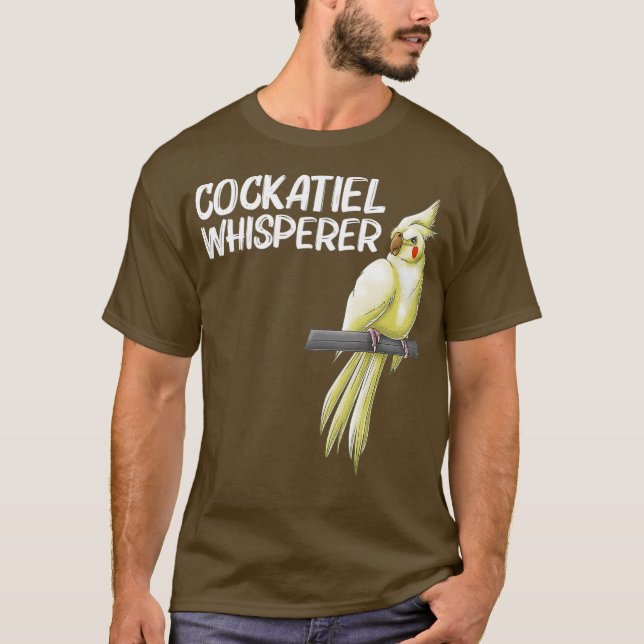 Camiseta Bonito Presente De Cockatiel Para Homens Mulheres  (Frente)