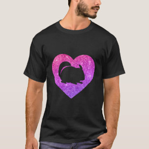 Camiseta Bonito Presente De Coração Chinchilla Para Meninas