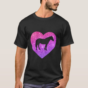 Camiseta Bonito Presente De Coração De Cavalo Para Meninas