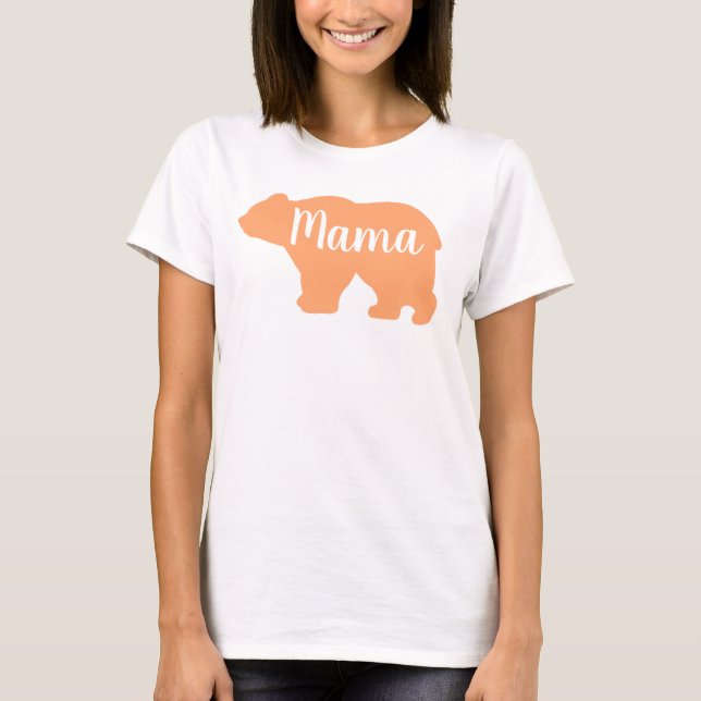 Camiseta Bonito presente de dia de as mães laranja design (Frente)