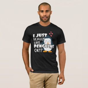 Camiseta Bonito Presente De Pinguim Que Eu Gosto De Pinguin