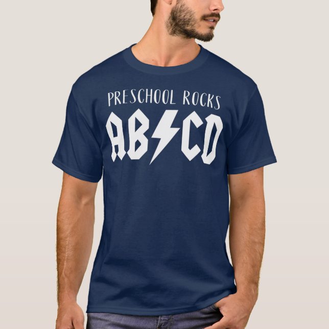 Camiseta Bonito presente para professores - AbCD Rock Presc (Frente)