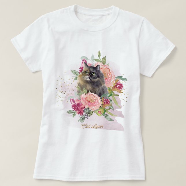 Camiseta Bonito Presente Para Sua Mãe Gato Persa (Frente do Design)