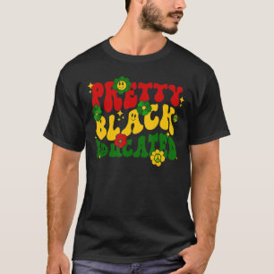 Camiseta Bonito Preto E Ensino, Sobreposição Preta De Hippi
