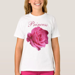 Camiseta Bonito princesa rosa rosa princesa floral giro gir
