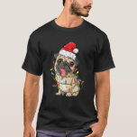 Camiseta Bonito Pug Santa Hat Com Luzes De Natal Pijamas F<br><div class="desc">Bonito Pug Santa Hat Com Luzes De Natal Pijamas Para Família</div>