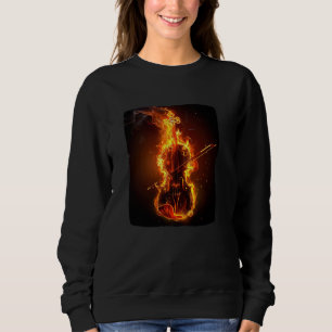 Camiseta Bonito queima de roupa violina com fogo para músic
