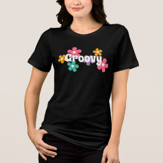 Camiseta Bonito Retro Groovy Daisy Flower Power dos Anos 70
