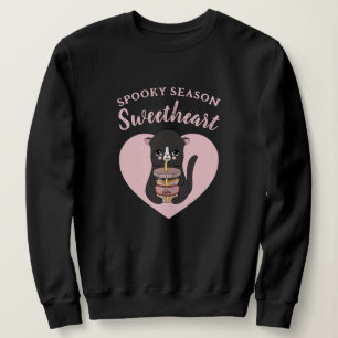 Camiseta Bonito Rosa Kawaii Cat Spooky Season Sweetheart