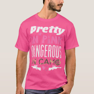 Camiseta Bonito Rosa Perigoso Camo Hunter Kid