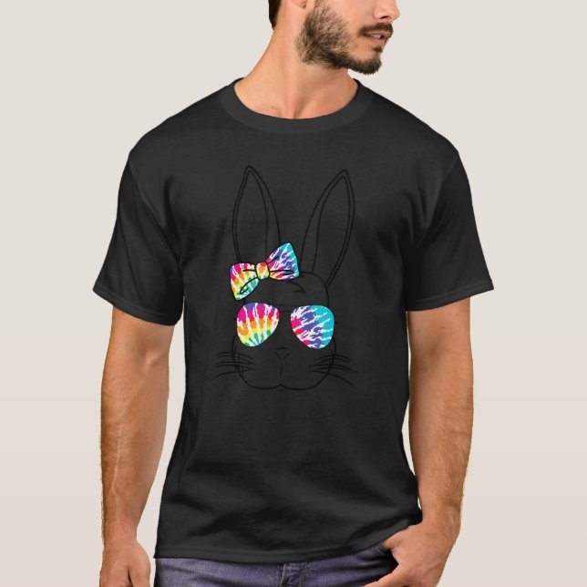 Camiseta Bonito Rosto De Coelhinho Com Óculos De Sol Secos  (Frente)