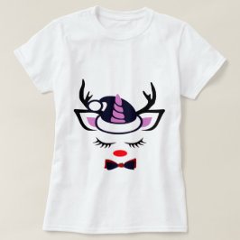 Camiseta Bonito rosto de Unicórnio