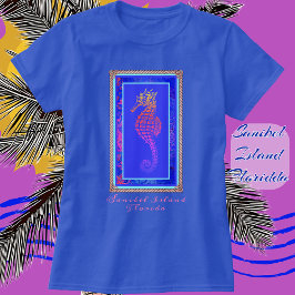 Camiseta Bonito Sanibel Island Florida Colorful Seacavalo