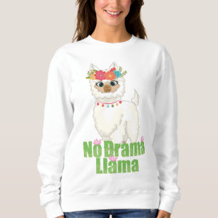 Camiseta Bonito Sem Drama Llama Com Coroa Floral