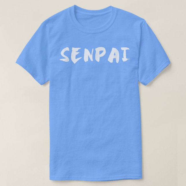 Camiseta Bonito Senpai Mostra Presente de Animação Japonês (Frente do Design)