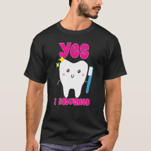 Camiseta Bonito Sim Escovei Os Dentes Higiene Dentária
