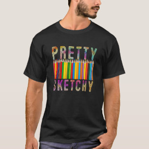 Camiseta Bonito Sketchy Heart Pencils Artist Painter