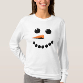 Camiseta Bonito Snowman Enfrenta Férias Natal Festivas Nata
