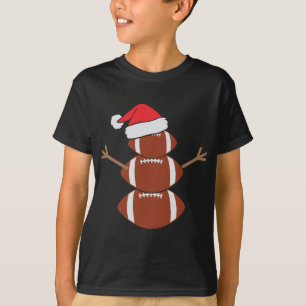 Camiseta Bonito Snowman Futebol Rugby Engraçado Natal