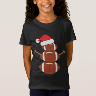 Camiseta Bonito Snowman Futebol Rugby Engraçado Natal