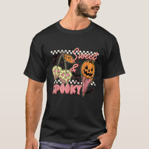 Camiseta Bonito Sorvete Engraçado de Halloween Cerery Sweet