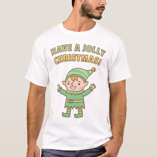 Camiseta Bonito Tenha Um Porco De Elfo De Natal Jolly