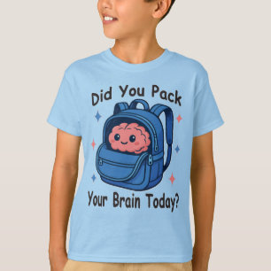 Camiseta Bonito trocadilho “Você Embala Seu Cérebro Hoje?”
