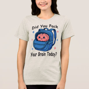 Camiseta Bonito trocadilho “Você Embala Seu Cérebro Hoje?”