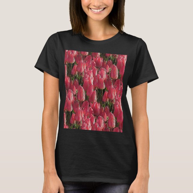Camiseta Bonito Tulipas Rosa (Frente)