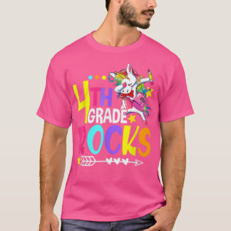 Camiseta Bonito Unicórnio 4º Grau Rocha Engraçado Primeiro 