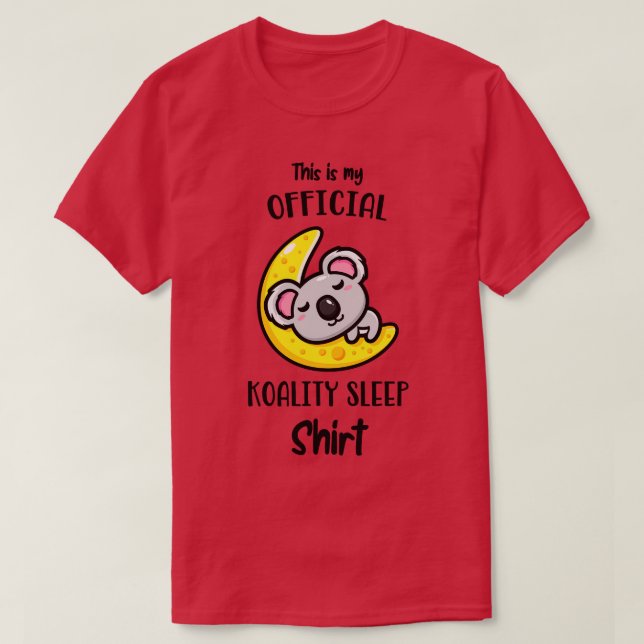 Camiseta Bonito Urso De Koala Este É O Meu Sono De Koalidad (Frente do Design)