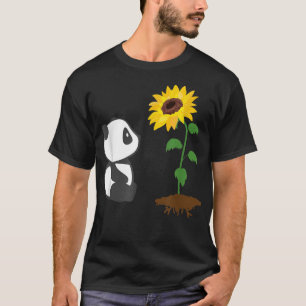 Camiseta Bonito Urso de Panda Girassol Verão Sunshine Panda