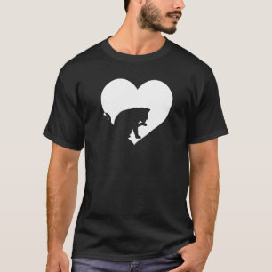 Camiseta Bonito Vintage Quem Ama Gatos Gato Preto Coração B