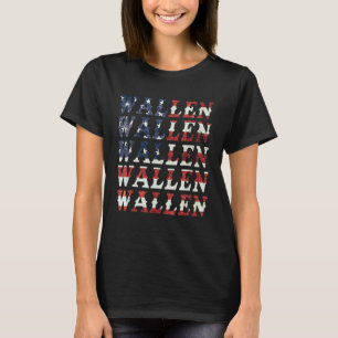 Camiseta Bonito Wallen Americano Flag Red White Merch Ou