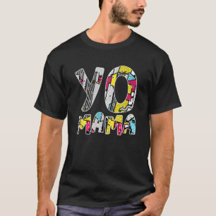 Camiseta Bonito Yo Mama Retro Engraçado Hip Hop P De Throwb