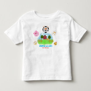 Camiseta Bonitos Animais de Festa da Fazenda Rústica Chaman