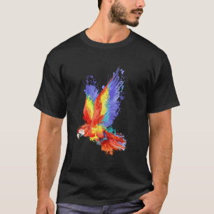 Camiseta Bonitos presentes de passarinho-papagaio voador