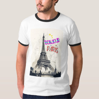 Camiseta Bonjour Colorful Paris