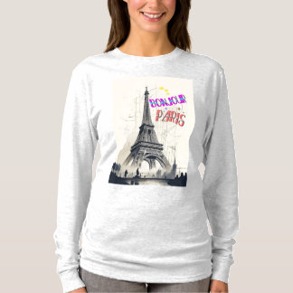 Camiseta Bonjour Colorful Paris