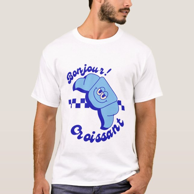 Camiseta Bonjour croissant (Frente)