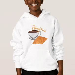 Camiseta Bonjour Croissant Coffee Breakfast - Café Francês