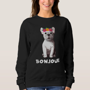 Camiseta Bonjour French Bulldog Frenchie Owner Mãe Pai Cute