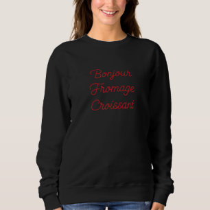 Camiseta Bonjour Fromage Croissant French