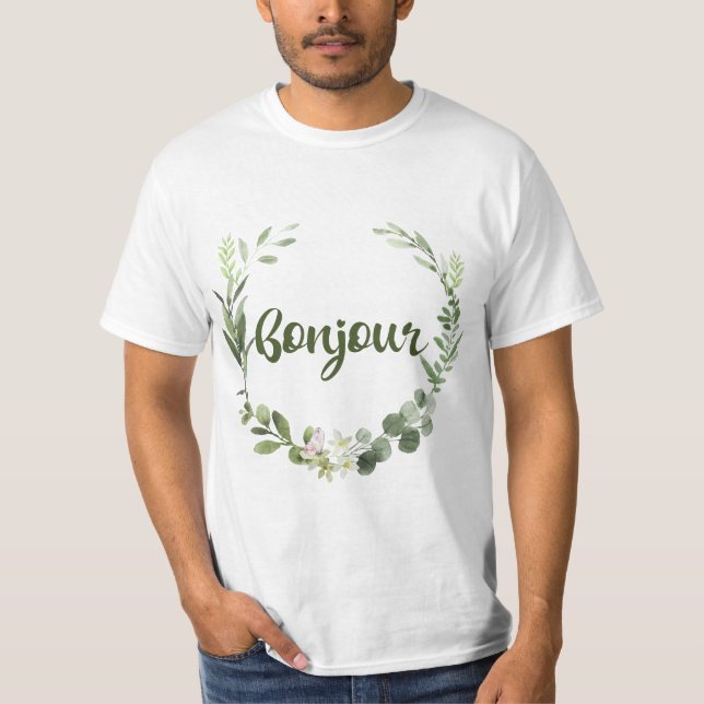 Camiseta Bonjour Hello French (Frente)
