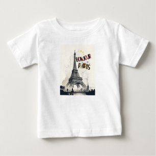 Camiseta Bonjour Skyline Marathon Paris